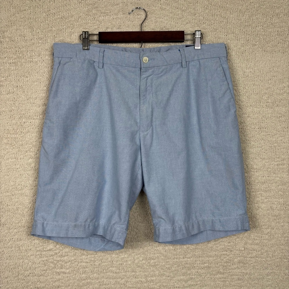 Polo Ralph Lauren Shorts Mens 36 Blue 100%‎ Cotton Chino Flat Front Preppy Pony